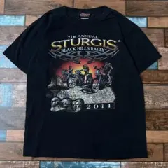 ビンテージ　古着　スタージス・ブラックヒルズ　バイク　メンズ　半袖tシャツ　黒