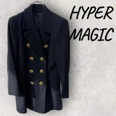 HYPERMAGICカシミヤ混合　ダブルブレスト ピーコート