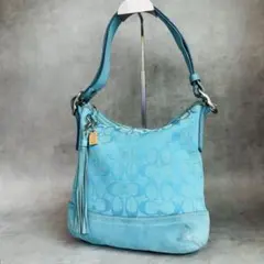 Y2K COACH Signature shoulder bag Blue