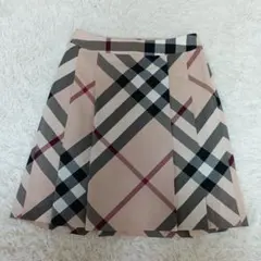 バーバリーロンドン　メガ　ノバチェック　タック　スカート　大きいサイズ　42