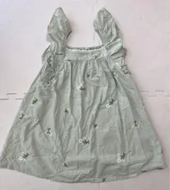 next ノースリーブ 花柄刺繍 セージグリーン 116cmのサムネイル