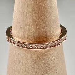K10 ピンクゴールド ハーフエタニティリング 9号 - メルカリ