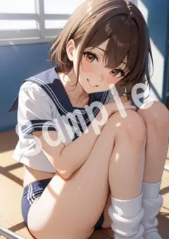 JK グラビア アニメファンアート A4 ポスター イラスト ★00146426