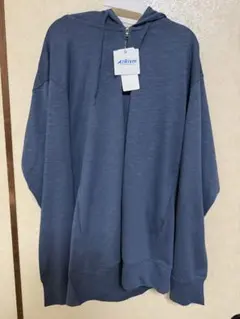 【新品タグ付】ユニクロ エアリズムUVカットフルジップパーカ XXL 紺 ブルー