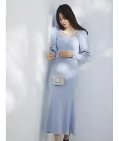 SNIDEL ストリングスリブニットワンピース　スナイデル