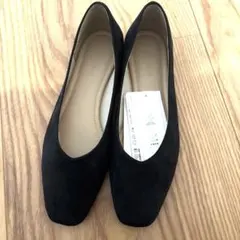 新品　グローバルワーク　らくっション撥水パンプス　ブラックスエード　XL