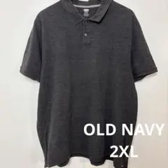 OLD NAVY オールドネイビー XXL 無地 半袖ポロシャツ 杢チャコール系のサムネイル