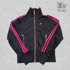 adidas アディダス ジャージ M 黒 ピンク 3ライン Y2K