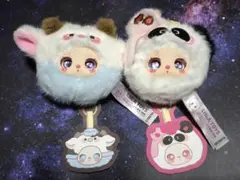 リラ liila's 600% ピンクうさぎ オイル目 Liila's 600%ぬいぐるみ、シークレット.ピンク色オイル流れる目