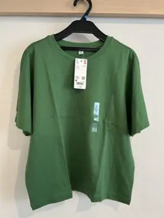 UNIQLO ドルマンT 半袖 グリーン Mサイズのサムネイル