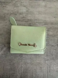 サマンサタバサ ミントグリーン 三つ折り財布 合成皮革