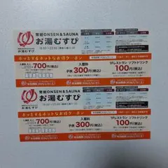 茨城常総　お湯むすびクーポン2枚