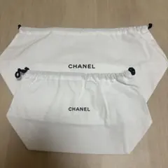未使用 シャネル ホリデー ポーチ 巾着 大小2枚セット