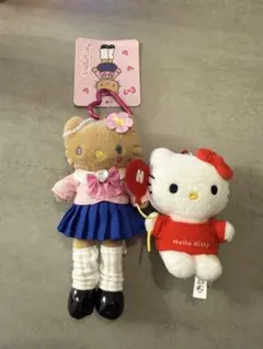 ハローキティ ぬいぐるみセット 脚長キティ　日焼けキティ　韓国キティ
