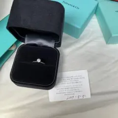 Tiffany & Co. ソリティア ダイヤモンド リング.032保証書あり - メルカリ