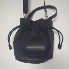 GU 巾着 ショルダーバッグブラックのサムネイル