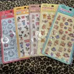 ディズニー PUKUPUKU シール　5パックセット