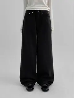 BLACKUPワイドパンツ