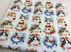 ラスト猫柄ハギレ③ ちょっと長め