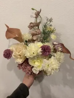 ウエディングブーケ＆ブートニアセット/アーティフィシャルフラワー