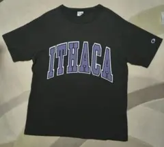 Champion ITHACA ビッグロゴ Tシャツ　深緑灰色のサムネイル