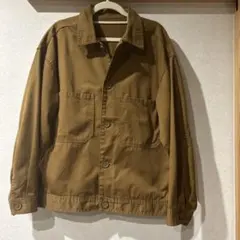 GU ブラウン ミリタリージャケット M オーバーサイズ