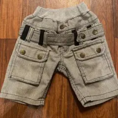 【美品】ベルト付きストライプパンツ　90