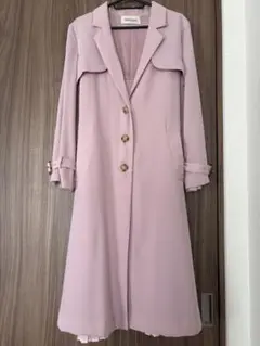 ミッシュマッシュ　ピンクプリーツロングコート