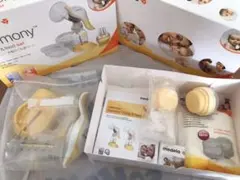 メデラ ハーモニー 手動搾乳機★未使用パーツあり　さく乳口Mサイズ　母乳パッド付