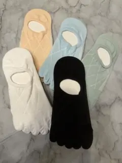 5本指ソックス Lサイズ 5足セット 浅履き フットカバー レディース脱げにくい