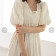 Heather バックシャンカシュクールワンピース