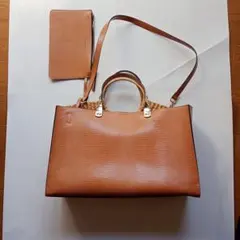 【sora様専用】ZARA リザード型押し トートバッグ 2WAY ブラウン