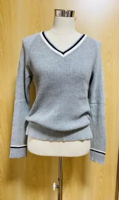 ニット セーター トップス・スクール・Vネック