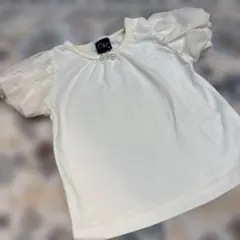 オフホワイト Tシャツ パフスリーブ　サイズ80