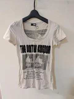 お*ぷ様 GLAD NEWS 半袖 Tシャツ ベージュ 英字プリントのサムネイル