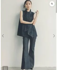 【美品】ánuans センターシームセミフレアデニム INDIGO（1 サイズ）のサムネイル