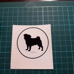 犬 シルエット ステッカー P.A.G.U