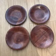 木製 茶托 4枚セット 和風 天然素材