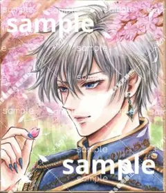 に*P様 創作　手描きイラスト　アナログイラスト