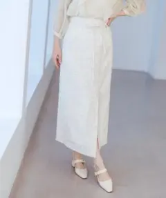 【ミッシュマッシュ】花柄ジャガードタイトスカート【Mサイズ】