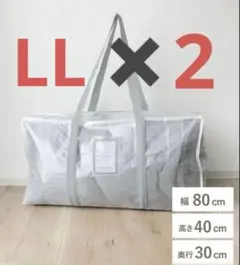 【２点】クリアボックスバッグLL 収納　掃除　スリーコインズ