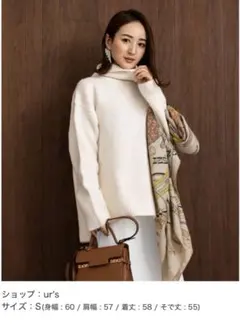 ユアーズ ur's アクリルタートルネックニット レディース S