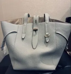 FURLA ライトグレー トートバッグ