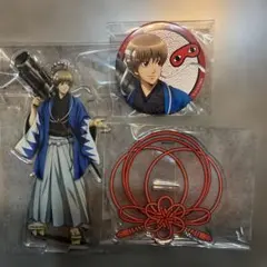 銀魂　沖田総悟　アクリルスタンドキーホルダーと 缶バッジセット
