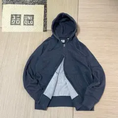 古*◎様 y2k オールドユニクロ UNIQLO ダブルジップ パーカー ダーク