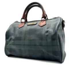 【美品】ポロラルフローレン ミニボストンバッグ ブラックウォッチ 30cm