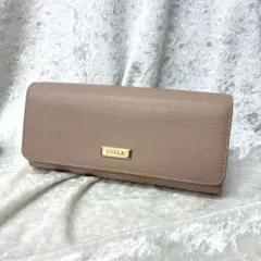 フルラ FURLA ピンクベージュ ピンク サフィアーノレザー ゴールド 長財布