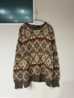 Polo Ralph Lauren ネイティブ柄 ニット XL 90s - メルカリ