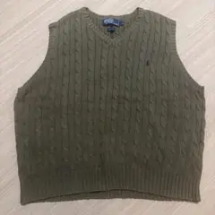 Polo by Ralph Lauren ケーブルニットベスト M