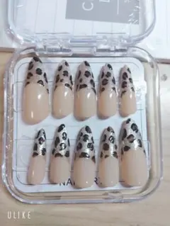 ヒョウ柄ネイルチップ 10個入り